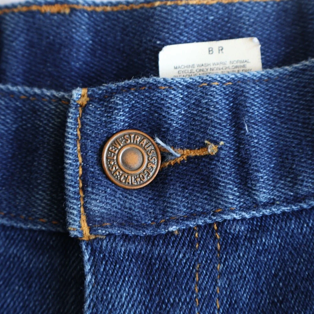 Vintage Levis Brown Tag Jeans Men 42x30 (fits 40x 29) Blue Denim Straight Leg 90